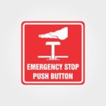 Emergency Stop Push Button Label
