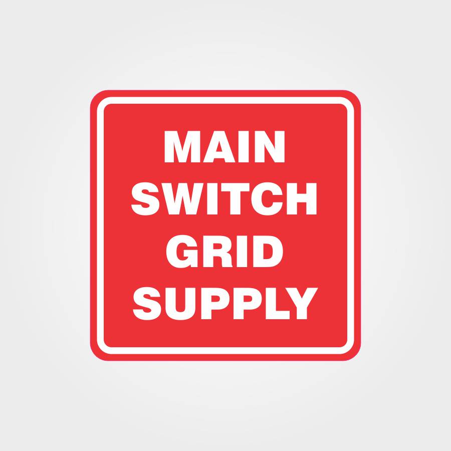 Elec_041R Main Switch Grid Supply Labels