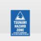Tsunami Hazard Zone Warning Sign