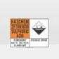 Sulphuric Acid Emergency Information Panel Sign