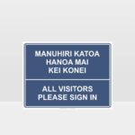 All Visitors Please Sign In Te Reo Sign