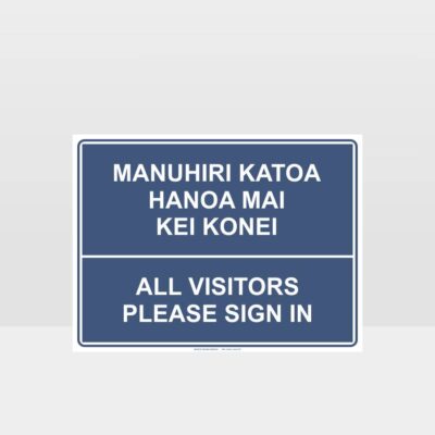 All Visitors Please Sign In Te Reo Sign