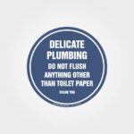 Delicate Plumbing Toilet Sign