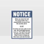 Security Alarm Notice Sign