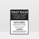 Toilet Rules Sign