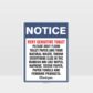 Notice Sensitive Toilet Sign