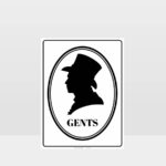 Vintage Gents Toilet Sign
