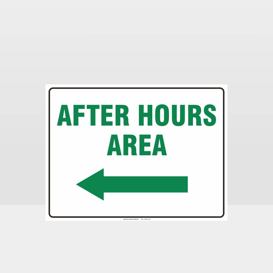 traffic_413L After Hours Area Direction Sign - Left