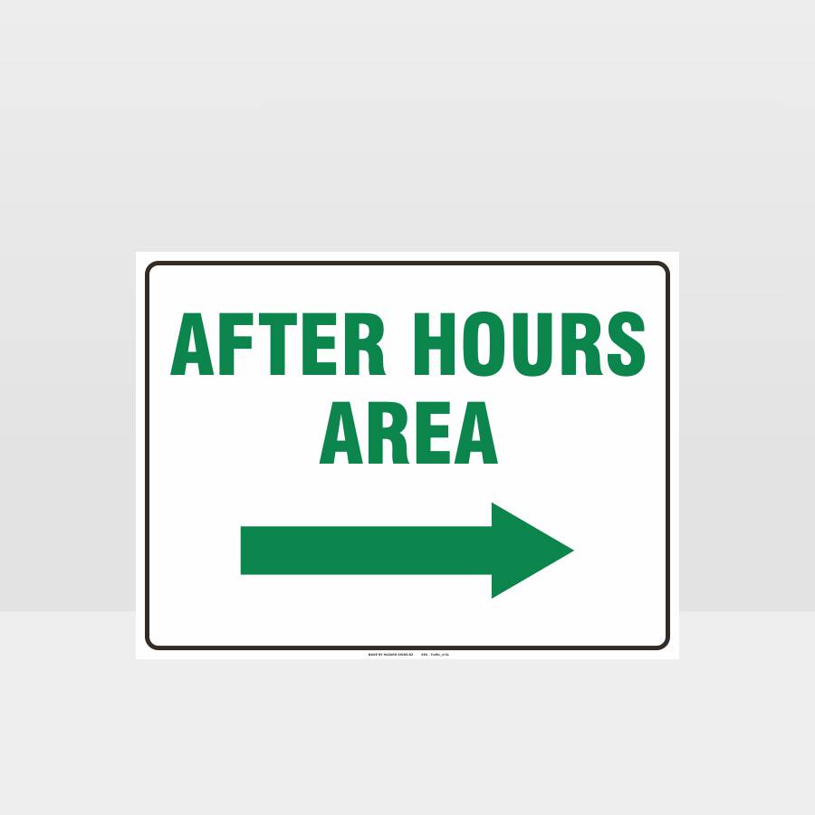 traffic_413R After Hours Area Direction Sign - Right