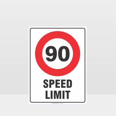 90 Km Speed Limit Sign