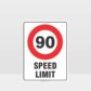 90 Km Speed Limit Sign