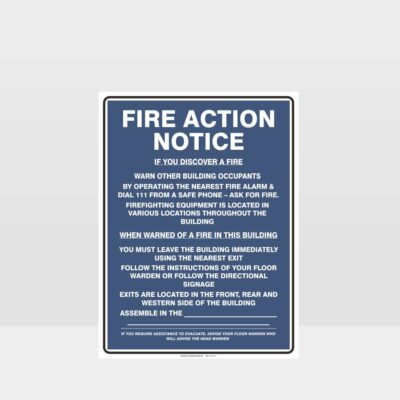 Fire Notice Sign