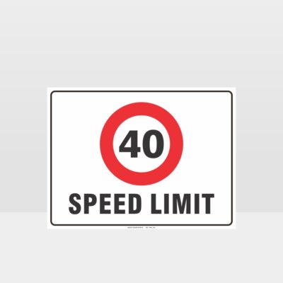 40km Speed Limit Sign