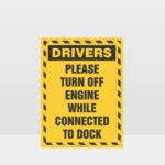 Drivers Please Turn Off The Engine Sign