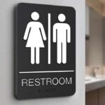 Unisex Restroom Braille Sign
