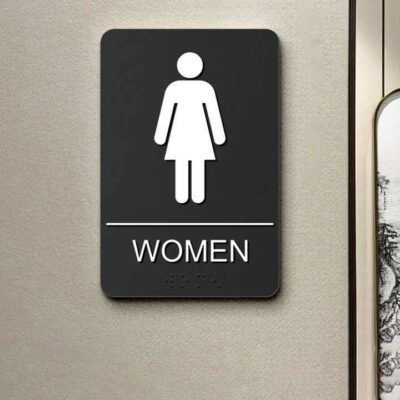 Female Restroom Braille Sign