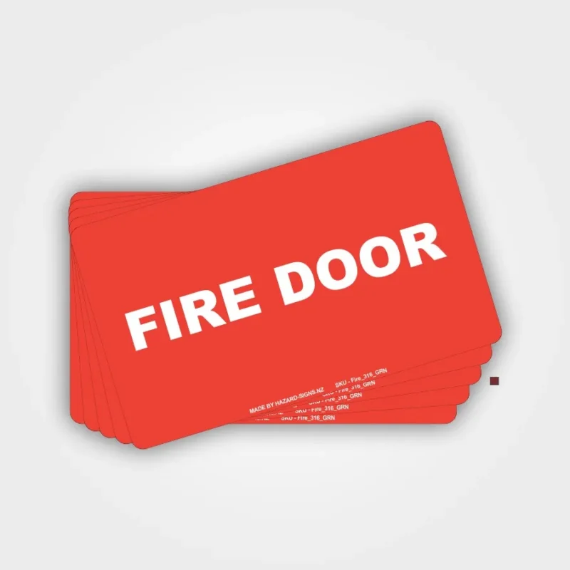 Fire Door Labels - red