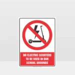 No Electric Scooters Sign
