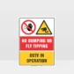 No Dumping Or Fly Tipping CCTV In Operation Sign
