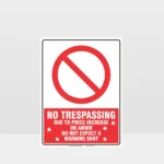 No Trespassing Sign