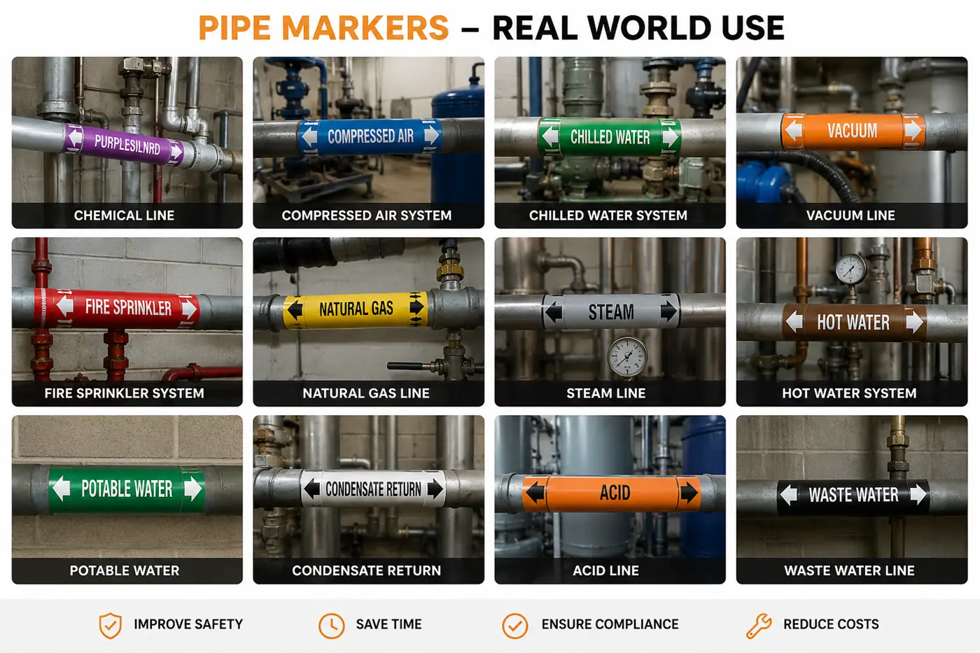 pipe markers real world use