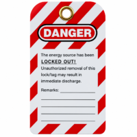 Do Not Operate Maintenance Department Lockout Tags Back