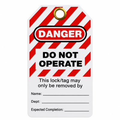 Do Not Operate Lockout Tag for workplace lockout tagout procedures