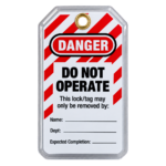 LT22 Plastic Covered Do Not Operate Lockout Tag front