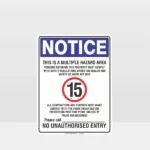 Farm Safety Notice Multiple Hazard Sign