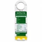 Scaffold Inspection Tag and Holder Set complete with inspection tag fitted