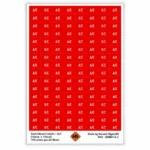 A/C air conditioning switchboard labels 18mm x 12mm – 128 red labels per A5 sheet