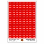 ALARM electrical switchboard labels 18mm x 12mm – 128 red labels per A5 sheet