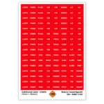 Electrical switchboard labels featuring 128 individual 18mm x 12mm