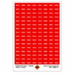 FREEZER switchboard labels 18mm x 12mm for electrical circuit identification