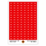 HOB switchboard labels 18mm x 12mm for electrical circuit identification