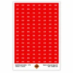 H/W Hot Water switchboard labels 18mm x 12mm for electrical circuit identification
