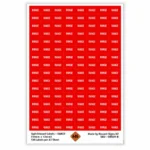 RANGE electrical switchboard labels 18mm x 12mm – 128 red labels per A5 sheet