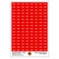 RANGE electrical switchboard labels 18mm x 12mm – 128 red labels per A5 sheet