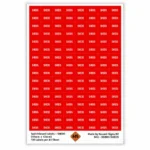 SHEDS electrical switchboard labels 18mm x 12mm – 128 red labels per A5 sheet