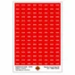 SHEDS electrical switchboard labels 18mm x 12mm – 128 red labels per A5 sheet