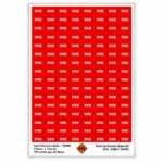 SPARE electrical switchboard labels 18mm x 12mm – 128 red labels per A5 sheet