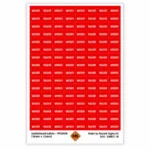 WASHER switchboard labels 18mm x 12mm for washing machine circuit identification